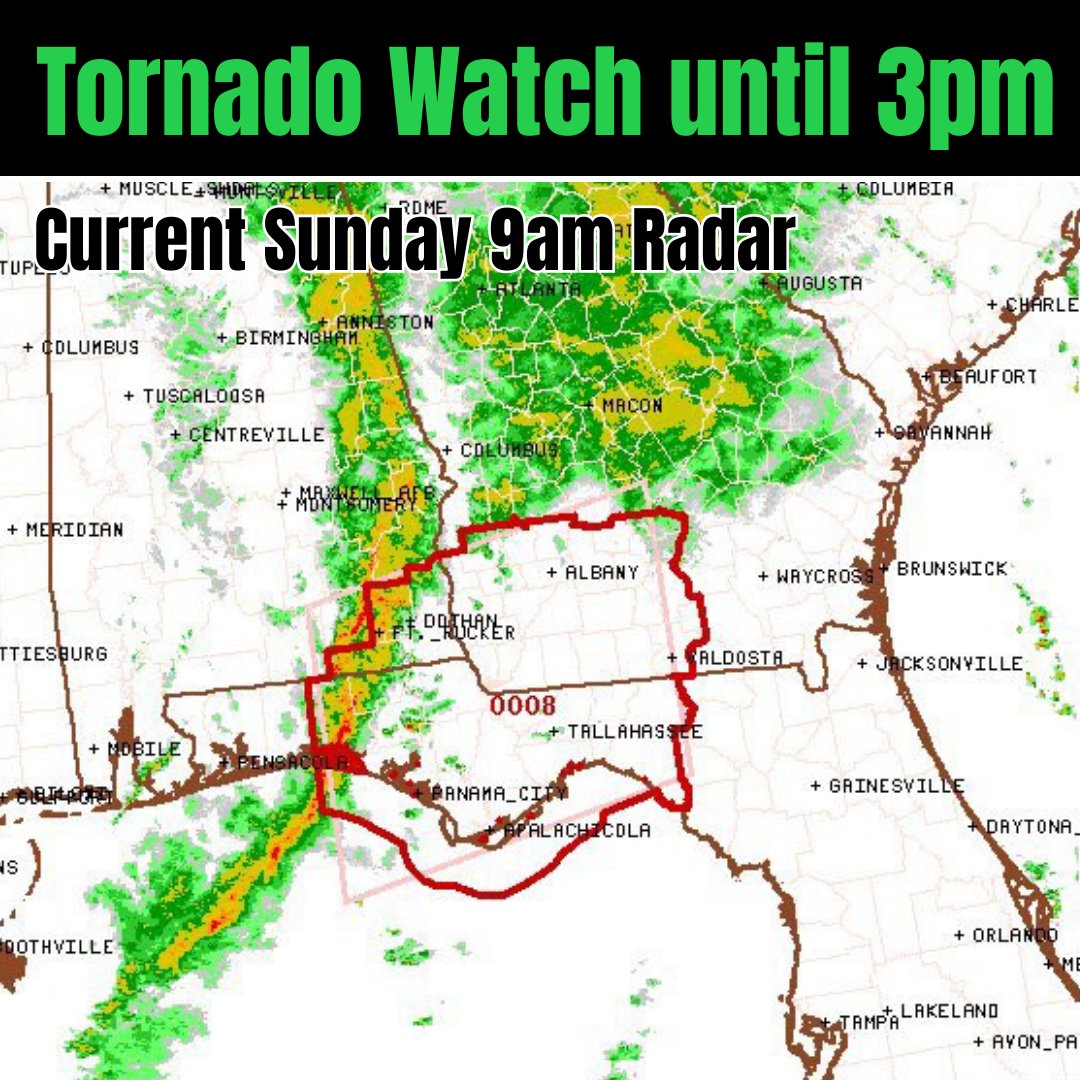 Tornado Watch issued this Sunday until 3pm for northern Florida and ...