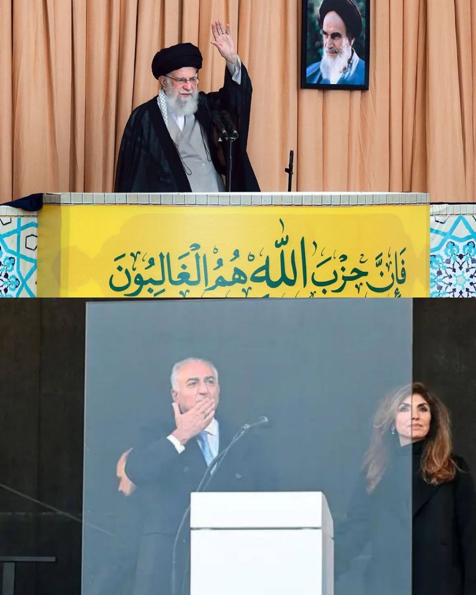 قیاس مع الفارق.
 مردم ایران با پای پیاده و عشق میان
اونور با وعده غذا و اتوبوس و مکان رایگان

 مردم ایران دل به رهبر شجاعشون دادن، بهش عشق میورزن
 بی وطن ها دل به بزدل ترسو بستن که پشت شیشه ضدگلوله میمونه
آخه اسکول کی تو رو ترور میکنه😂
#سیرک_مونیخ