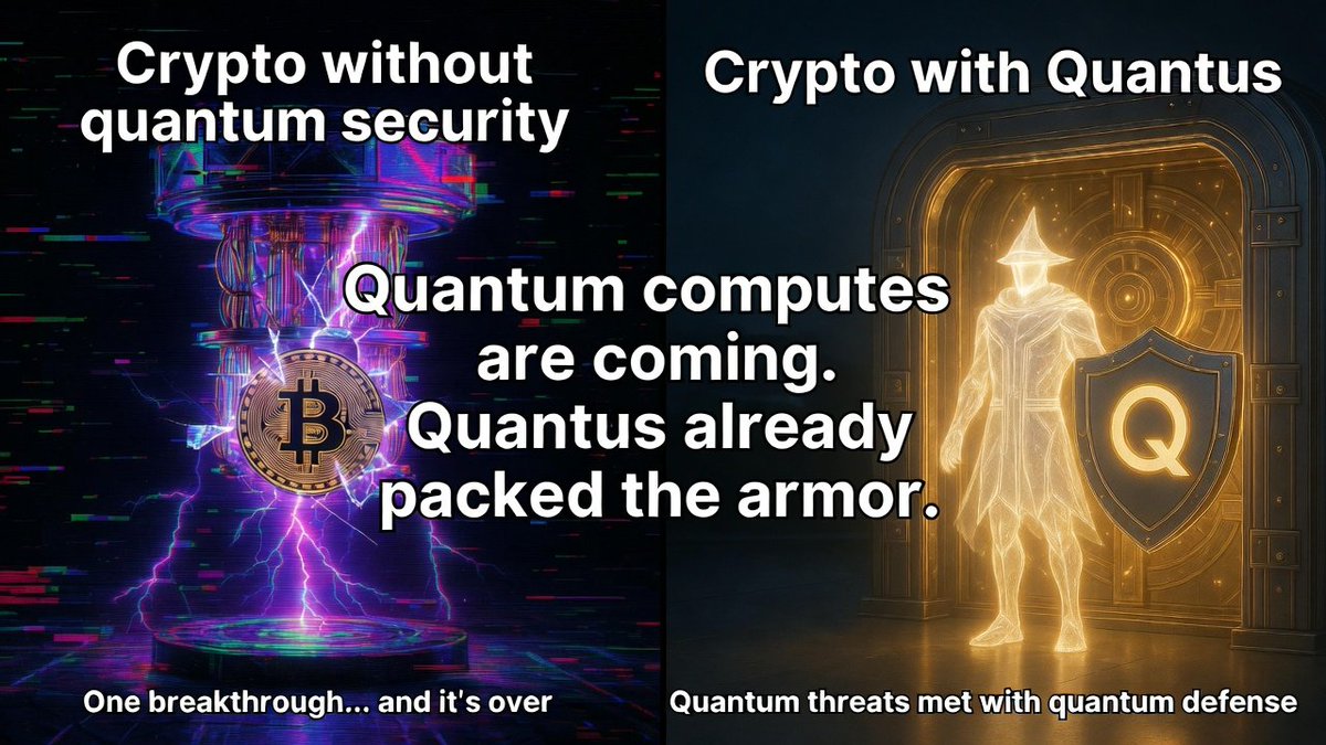 humerus209's tweet photo. Hackers evolve without knowing that @QuantusNetwork computers are coming.
Crypto must upgrade.
Quantus is building quantum security for the next generation of blockchain. ⚛️
This is why Quantus exists.
#bigdefense #Quantus #crypto https://t.co/vvPrH5S1ZF