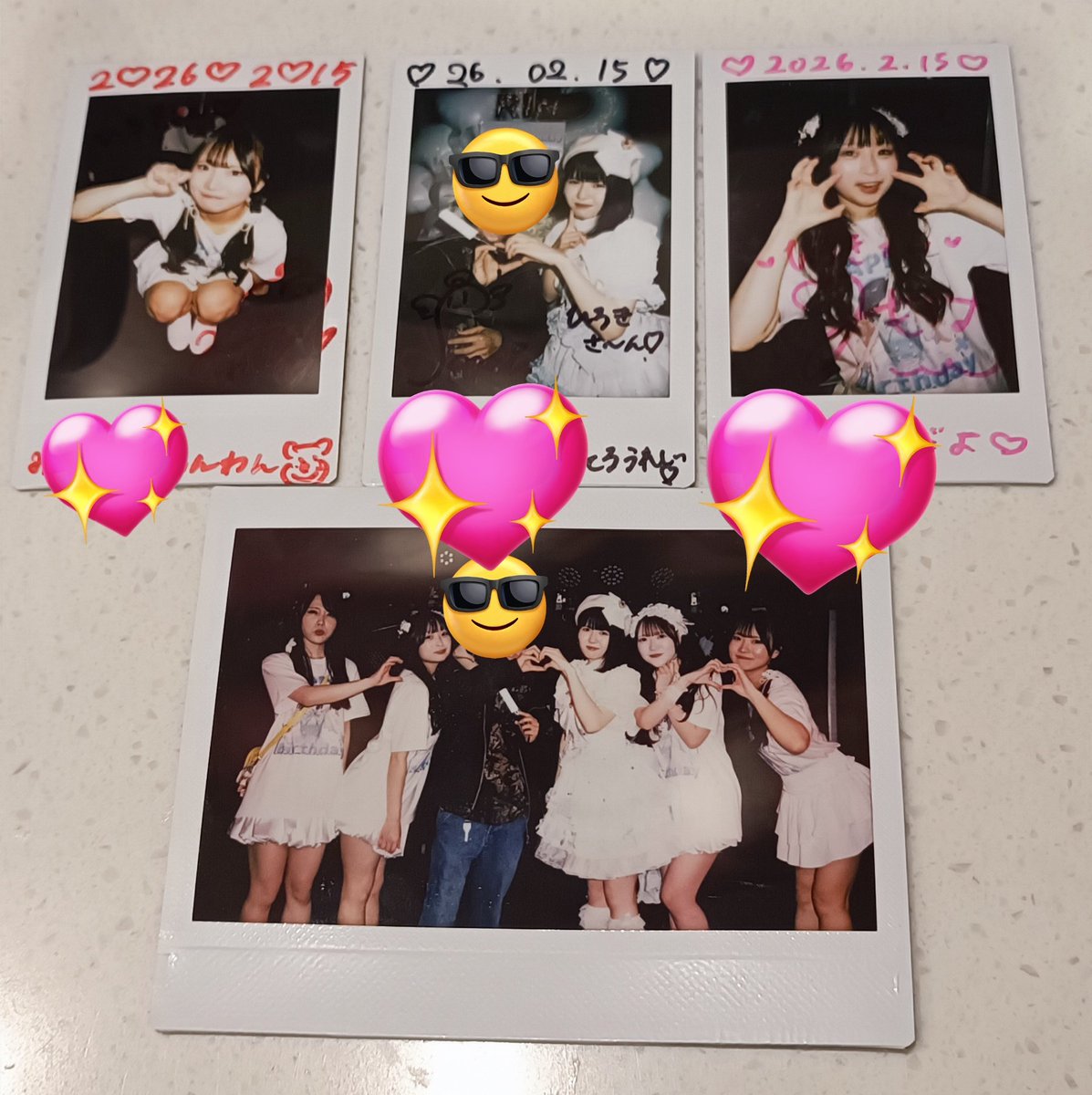 今日のチェキとブロマイド。 これメッセージ写真に書いてあると思って