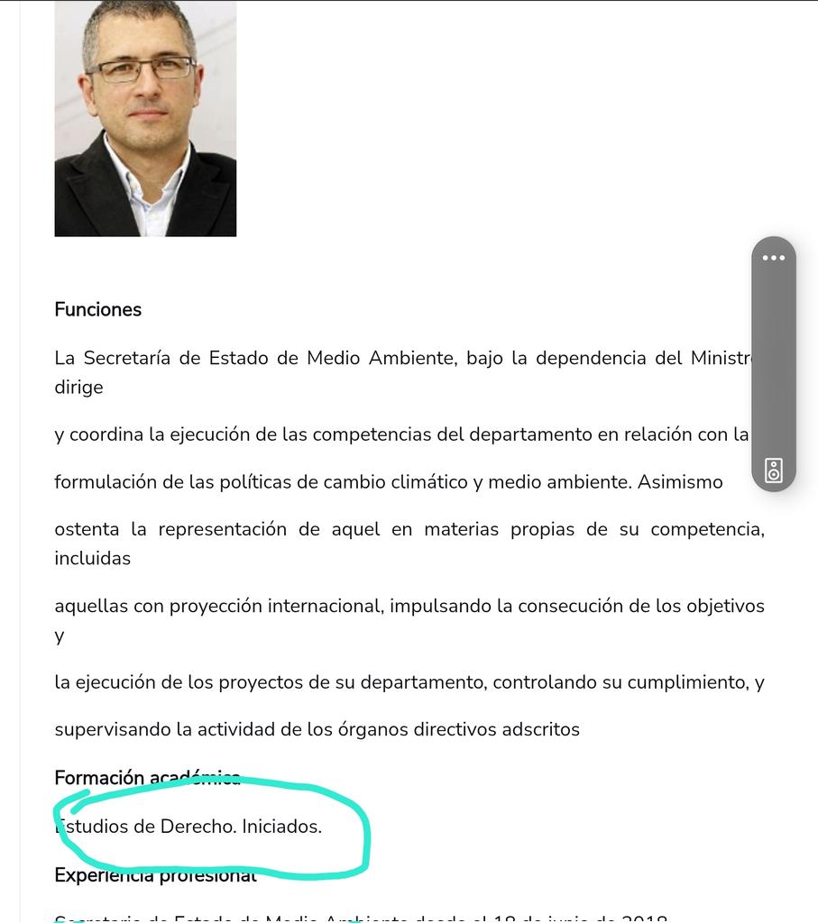 De este señor dependen las presas en España. Sin estudios. ¿No hay ingenieros de caminos?