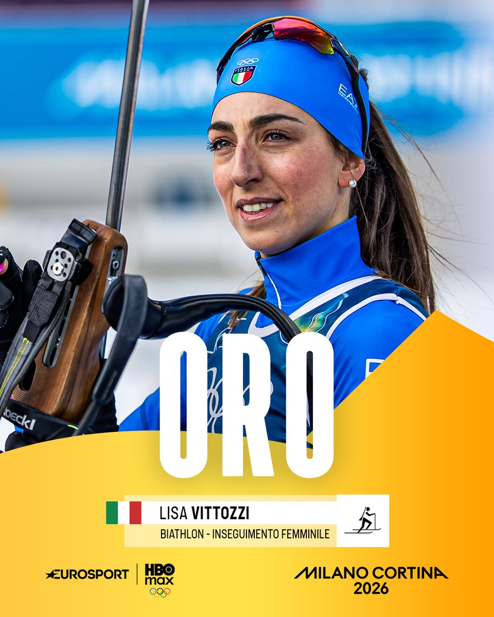 Eurosport_IT's tweet image. 𝐋𝐈𝐒𝐀 𝐂𝐈 𝐏𝐎𝐑𝐓𝐀 𝐈𝐍 𝐏𝐀𝐑𝐀𝐃𝐈𝐒𝐎𝐎𝐎  🥇🇮🇹

Vittozzi chiude una gara perfetta al poligono: con zero errori si disfa di Kirkeeide e si prende la seconda medaglia olimpica a Milano-Cortina con questa magnifica vittoria!

#MilanoCortina2026 #Olympics #Olimpiadi…
