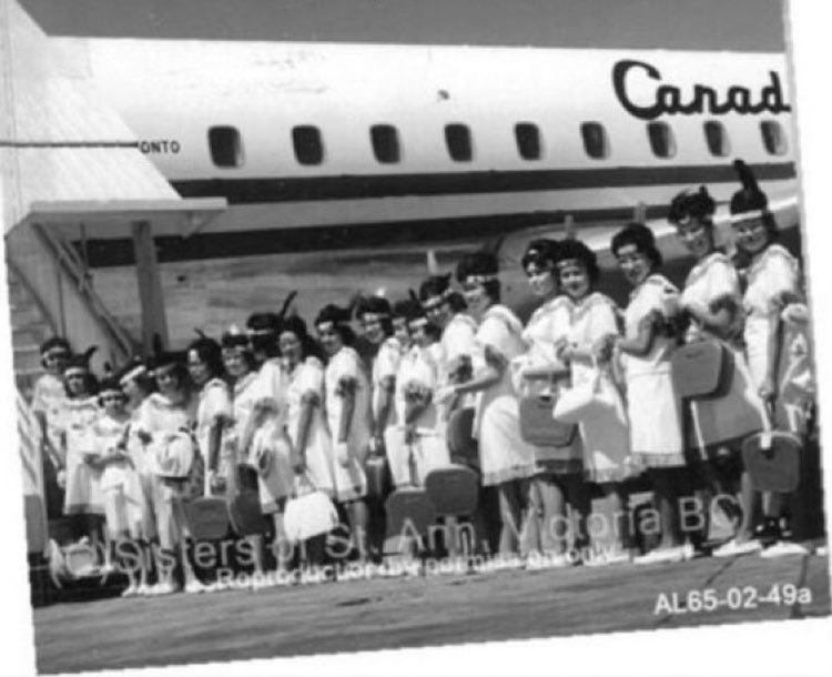 Kamloops residential school students returning home from a trip to Mexico in 1964. 

58 years later, Canada’s parliament voted residential schools an act of genocide.