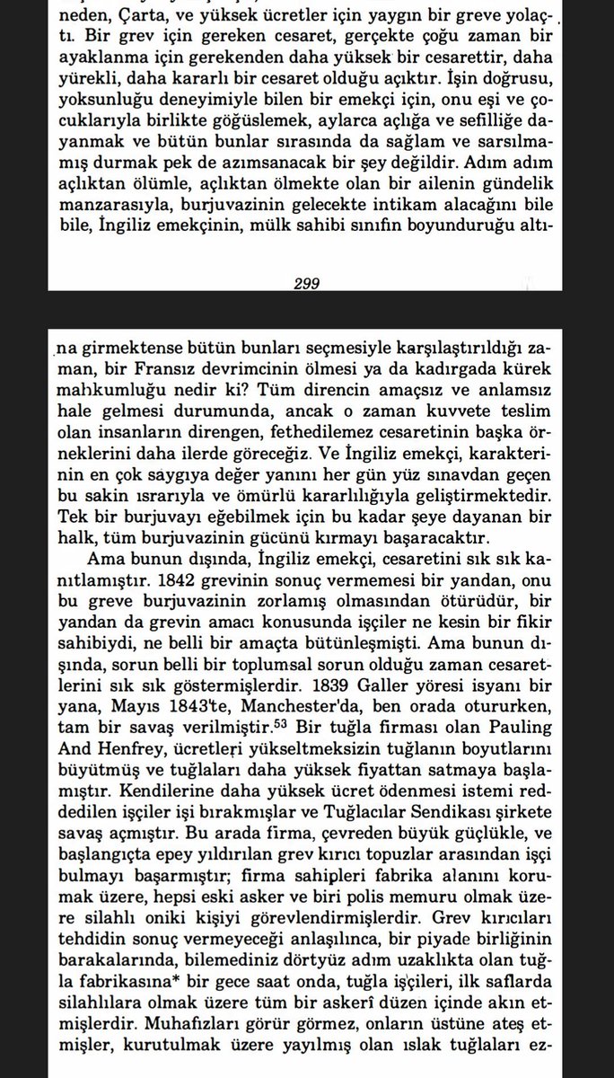 Tek bir burjuvayı eğebilmek için bu kadar şeye dayanan bir halk, tüm burjuvazinin gücünü kırmayı başaracaktır."
Engels,1845