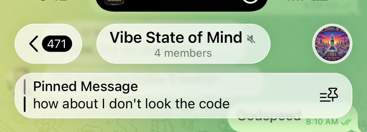 You need to be forming telegram groups with your absolute boys (and girls) so you can all march into LLM psychosis together