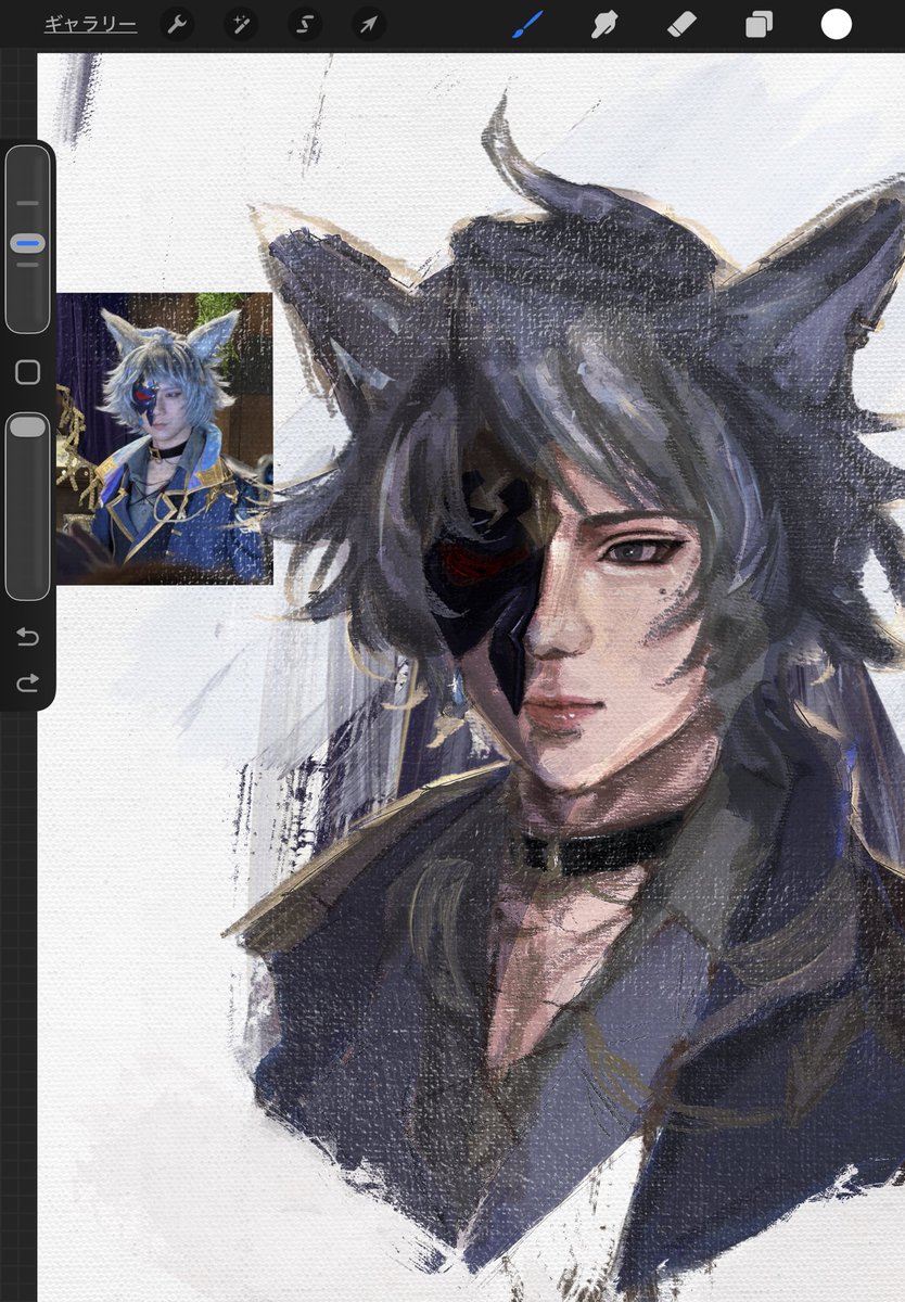 初めて近くで見られた記念の五十嵐さんシスを…のつもりなんだけど見えるかな😭💦フレッシュさのある素敵なお顔立ちとシスのイメージをもう少し表せるようにならないとだネ🧚‍♂️