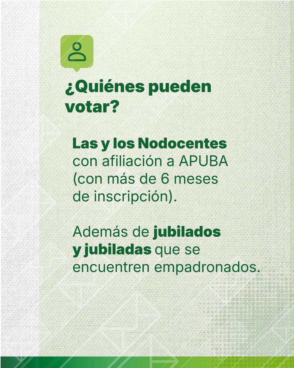 12 DE MARZO: ELECCIONES GENERALES DE APUBA.

Te contamos todo lo que tenés que saber para votar.