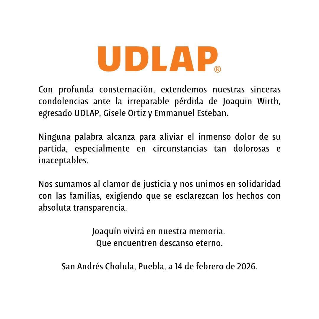 ferperezcorona's tweet photo. Lamentan @udlap e @IberoPuebla triple asesinato en Puebla de:

🕯️ Gisele, Joaquín y Emmanuel 

Exigen justicia y se solidarizan con las familias

( Hay versiones que revictimizan, atentan contra la honorabilidad de las personas y el dolor de los deudos. Sin chivos expiatorios. La sociedad quiere saber la verdad )