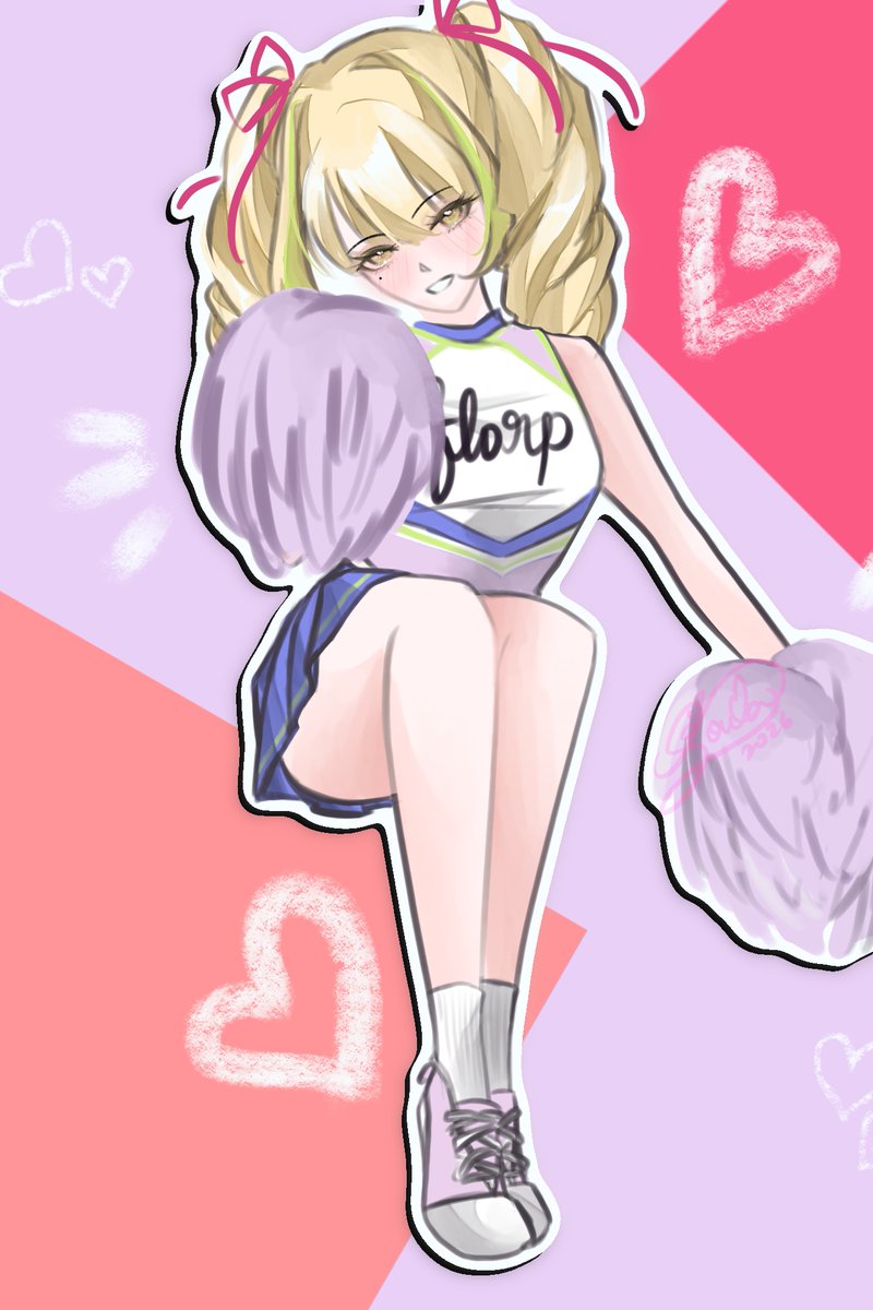 Oh Miki you're so fine! Miki sang Hey Miki* during her valentine's day karaoke stream and I needed a reason to draw cheerleaders #MikiTheArt