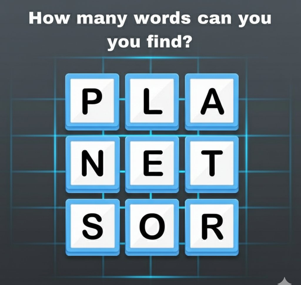Find 5 words from these letters.

 Let's see who's the fastest!