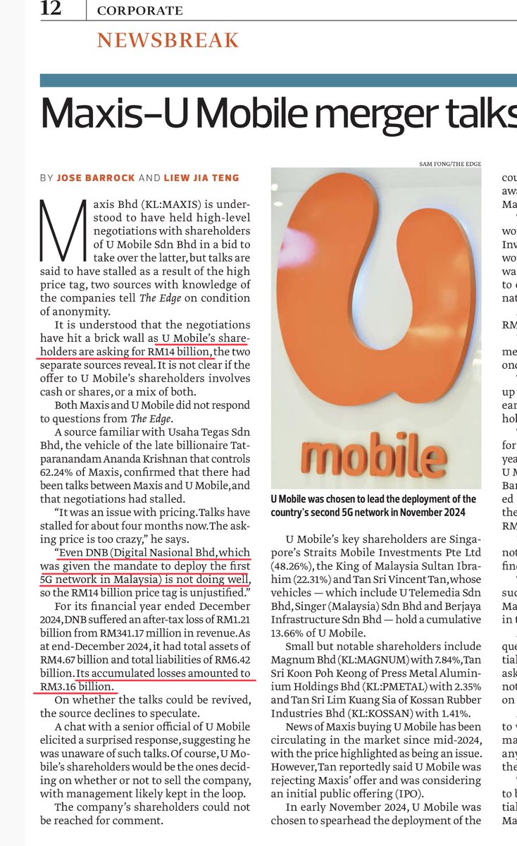 FreeMsian's tweet photo. Kecelakaan Muhyiddin dan Tengku Zafrul goaded by people like Tong Kooi One and Ong Kian Meng, Digital Nasional Bhd, which launched the 5G network has suffered a loss of RM3.16 billion to date! https://t.co/EQWDusHVR6