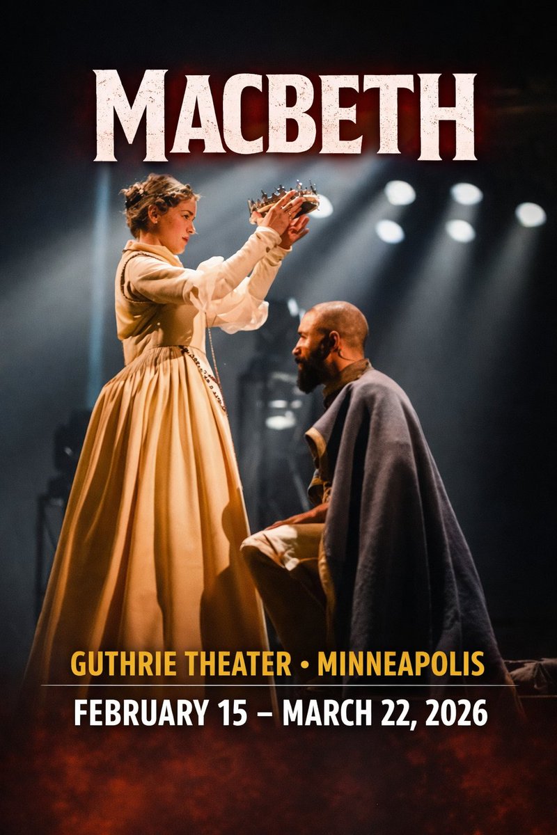 Shakespeare’s Macbeth hits the stage at the Guthrie Theater in Minneapolis Feb 15 – Mar 22, 2026. One of the must-see Twin Cities theater events of the season.
Tickets start at $35.
 365twincities.com/macbeth-guthri…
#Macbeth #GuthrieTheater #TwinCitiesTheater #MinneapolisEvents