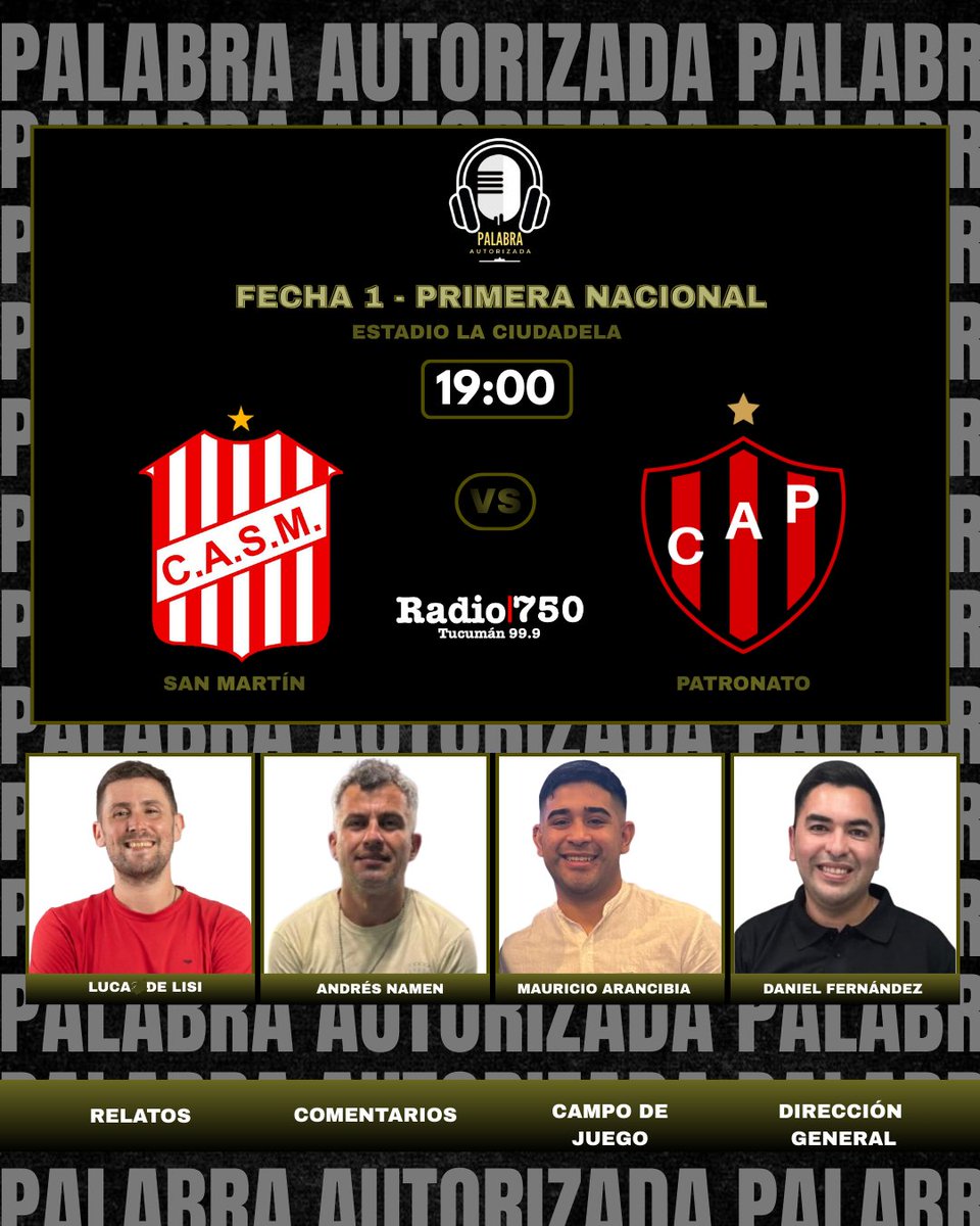 🙌🎙🇦🇹❤️ Muy feliz de anunciar que esta temporada relataré a mi querido Ciruja.

Junto al equipo de Palabra Autorizada y por la 99.9, nos podrán escuchar y alentar junto a nosotros.

Que sea un gran año, y se consiga todo lo merecido.