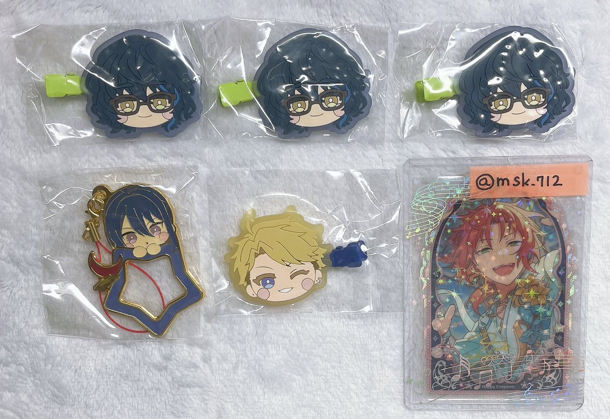 あんスタ 交換・譲渡】 みにコレ 譲）チャーム:颯馬 前髪クリップ