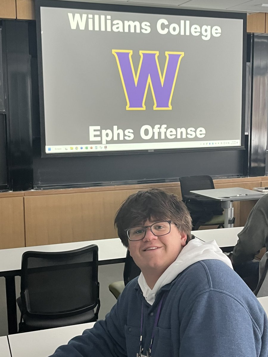 MaxBlake54's tweet photo. Had a great time at Williams College yesterday. Thanks @CoachHennessey for inviting me down and can’t wait to learn more! https://t.co/zDlwK7nymM