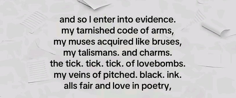 All's Fair in Love and Poetry