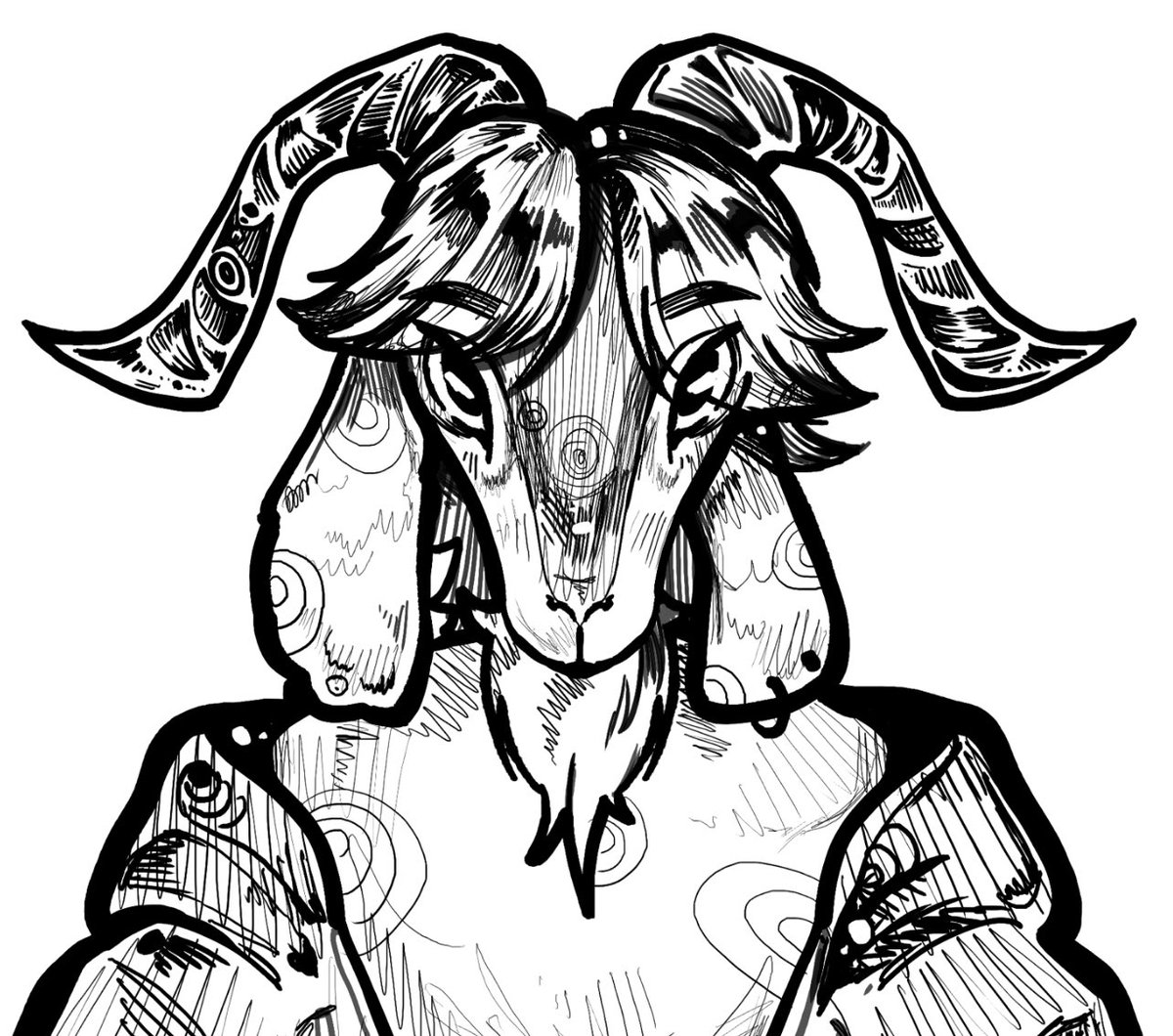 Fursona design for <a href="/druide_gg/">withereDRUIDE</a> 🐐🩶