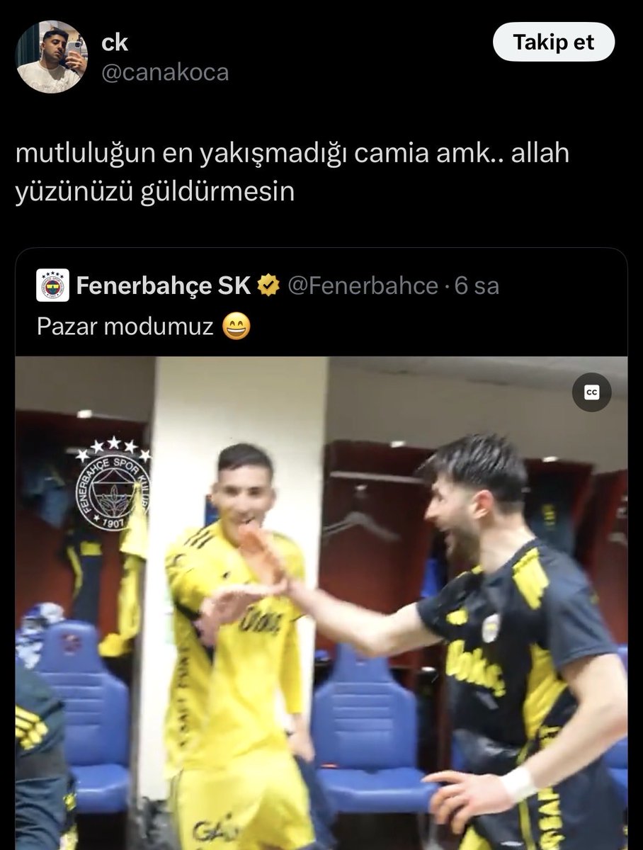 size ülkede yas varken kolundaki siyah banttan utanmadan poci dansı yapan Abdülkerim ve Yunus yakışırdı zaten sizlik bişi yok 🥱