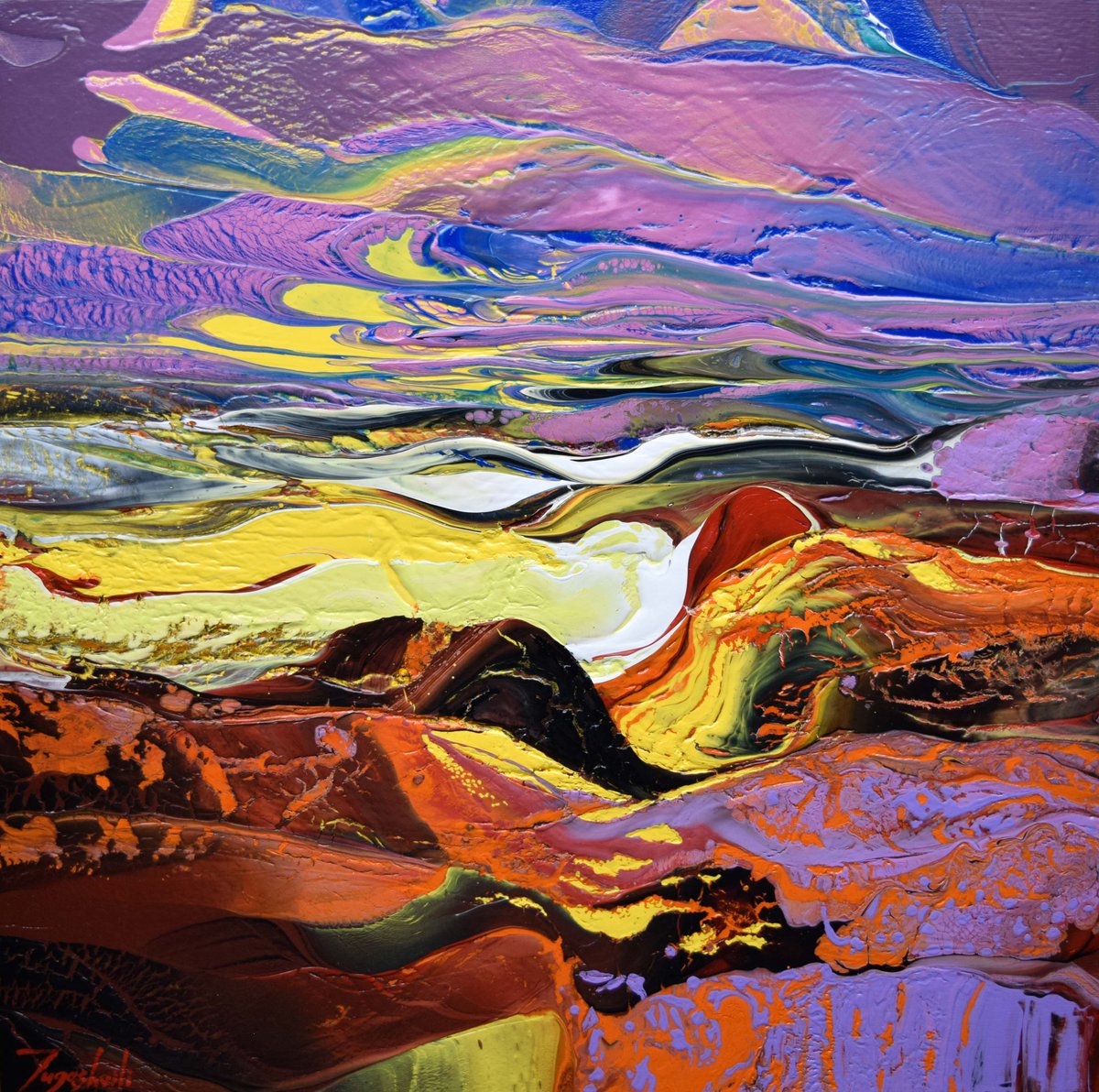 THE EPICENTER  
Painting 76x76cm     
Originals and prints are available on saatchiart.com/jugashvili