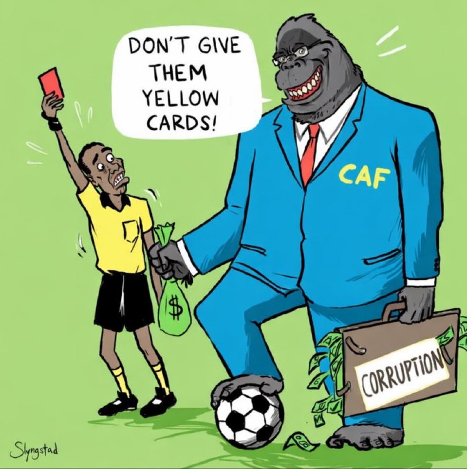 Corruption in <a href="/CAF_Online/">CAF Online</a> and its refereeing team helped Senegal against Morocco. In fact, the refereeing team confirms that they had orders to harm Morocco and not sanction the Senegalese players.  <a href="/FIFAcom/">FIFA</a> <a href="/fifaworldcup_fr/">Coupe du Monde de la FIFA 🏆</a> <a href="/FIFAWorldCup/">FIFA World Cup</a> The CAF is rotten