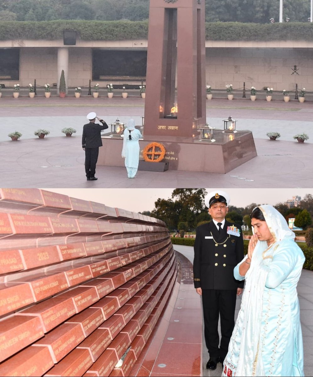 salute2soldier's tweet image. It was an emotional sojourn for Mrs Jagdeep Kaur while paying homage to her #Braveheart, Hav Mandeep Singh #11SIKHLI, during the #NoK Ceremony. Having suffered an irreparable loss, the #VeerNari was overwhelmed with wet eyes while paying homage at #AmarJawanJyoti in #NWM.