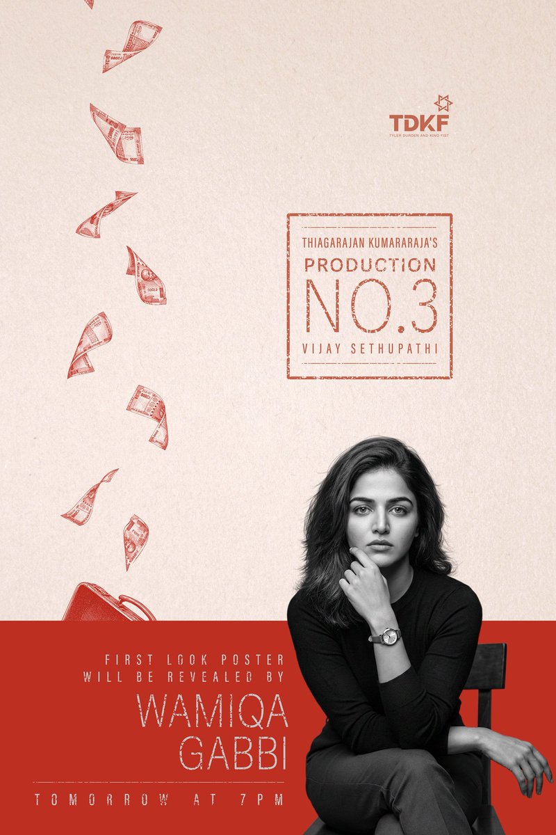 tylerdurdenand1's tweet image. #WamiqaGabbi will be unveiling the first look poster of #ProductionNo3, directed by #ThiagarajanKumararaja, starring @VijaySethuOffl on Feb 16, Monday | 7PM

#TDKF @Emadhi161 @just_cut_it