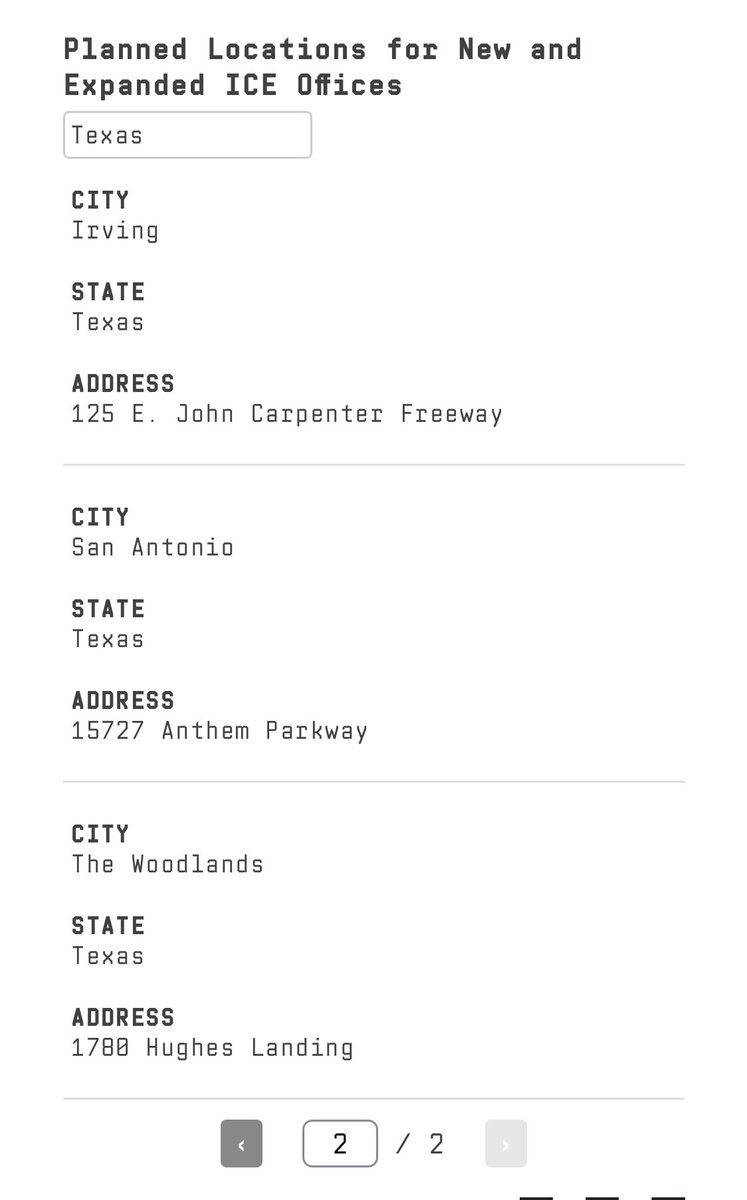 The six Texas locations from the story.