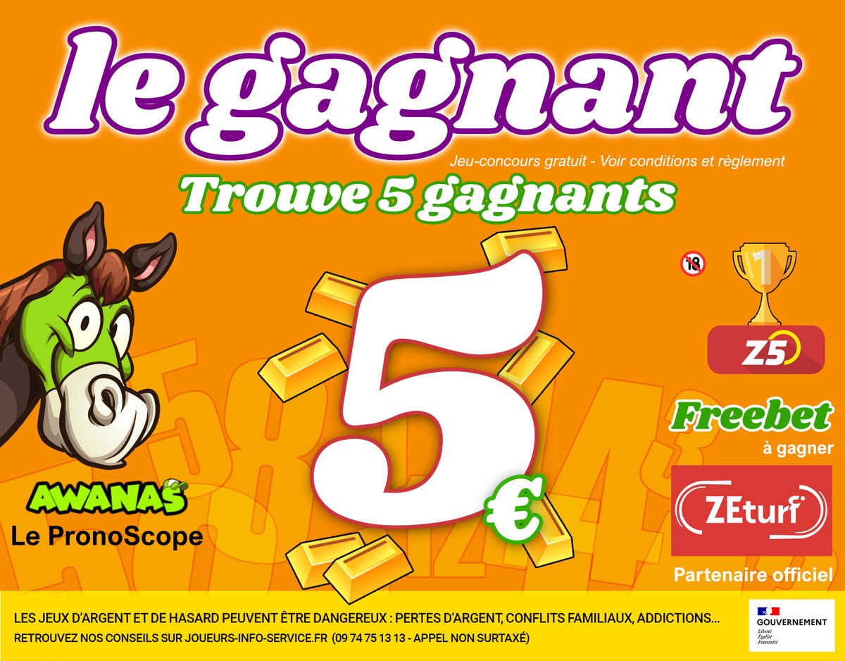 Lun. 16 Févr. -🏁13:55
🔮Le pronoSCOPE Q+
2-1-14-7-4-5-15-8

🎲Le jeu du gagnant
Tu posteras en commentaire ton🐴cheval gagnant + ton CC (cheval de complément) &amp; LIKE + RT

Règlement x.com/AwanasProno/st…
#TeamParieur #Turf #Quinte