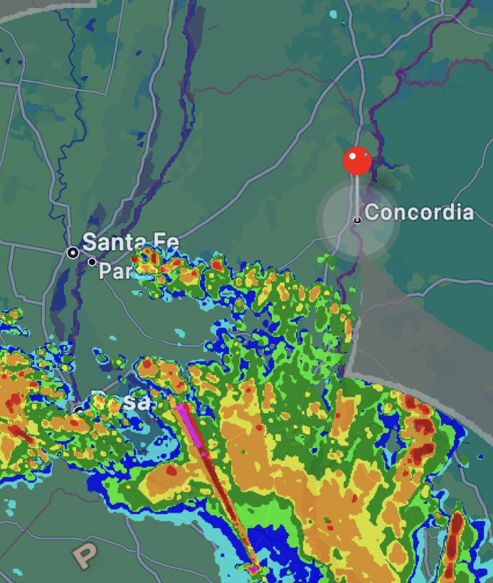 #RN12 y #RN14 Norte de Bs As, Sur y Centro de Entre Rios, pronóstico de lluvias y tormentas, algunas localmente fuertes para las próximas horas. 
Se recomienda transitar con extrema precaución.