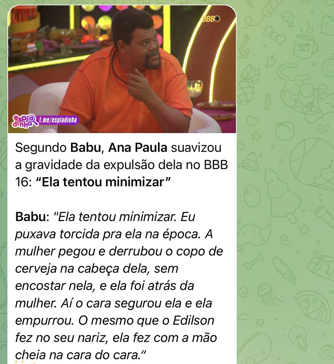 Babu segue QUEIMANDO 🔥 Ana Paula