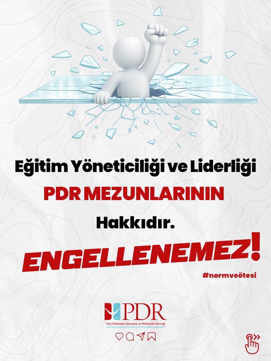 turkpdrdernegi's tweet photo. Eğitim Yöneticiliği ve Liderliği PDR mezunlarının hakkıdır. Bu hak engellenemez.

30 Ocak 2026 tarihli Yönetici Görevlendirme Yönetmeliği, Derneğimiz Eğitim Politikaları Değerlendirme Kurulu tarafından incelenmiş; söz konusu düzenlemenin liyakat ilkesine, çocuğun üstün yararına ve eğitimin bilimsel temellerine aykırı olduğu tespit edilmiştir.

PDR hizmetleri eğitimin tamamlayıcısı değil, sistemin ana omurgasıdır.
PDR mezunlarının eğitim yöneticiliğinden dışlanması kabul edilemez.

Konuya ilişkin hukuki süreç başlatılmış olup sürecin takipçisi olmaya # *normveötesi* anlayışıyla devam edeceğiz.

📌 Detaylı değerlendirme görsellerde yer almaktadır.

#Türkpdrderneği #EğitimYöneticiliği #BuHakEngellenemez #ÇocuğunÜstünYararı #normveötesi