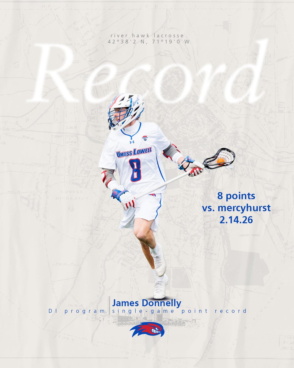 8 points and a new DI program record 👑 

James Donnelly put on a show yesterday 🔥 

#UnitedInBlue | #AEMLAX