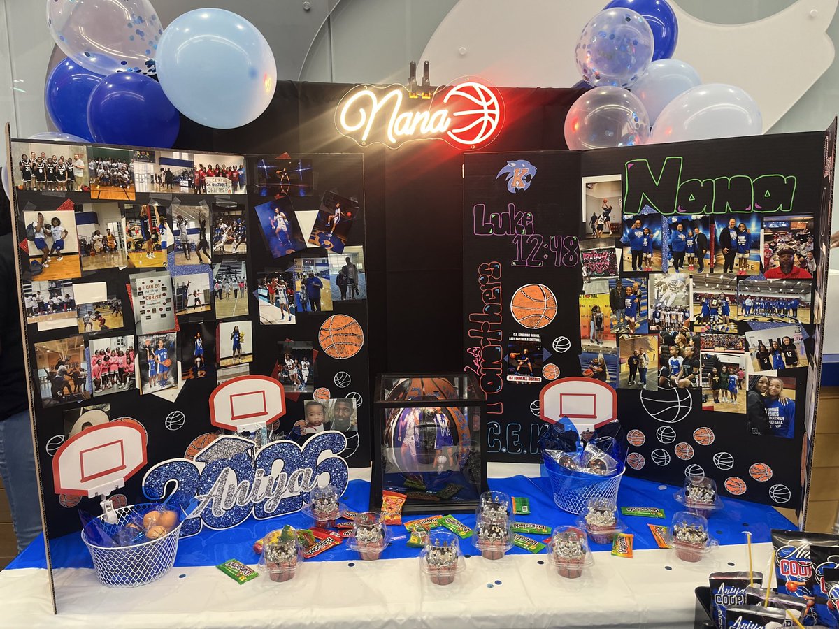 AniyaCooper03's tweet photo. Thanks to everyone who came out to celebrate with me for Senior night, special shoutout to my mom for decorating and baking I love you @sweet1_83 not done yet playoff’s start Tuesday 💪🏾 #4 https://t.co/bNM9r1Wi9B
