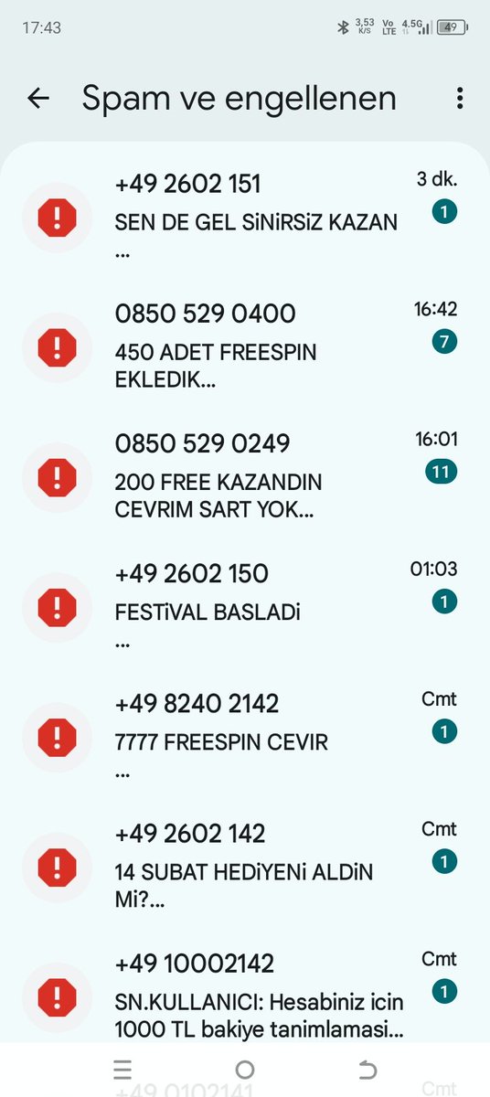 Mehmet2038303's tweet image. Bıktımm engelleyin artık #sms #yasadışı #bahis #btk #kumar #slot #casino #türktelekom #siber #tc #türkiye