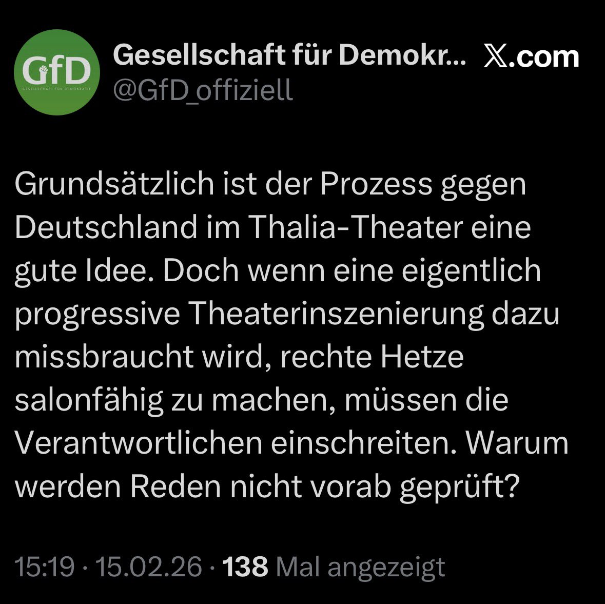Peak Zensur Fetisch, wenn du die freie Meinungsäußerung vorher lesen willst, um sie dann zu verbieten … irre