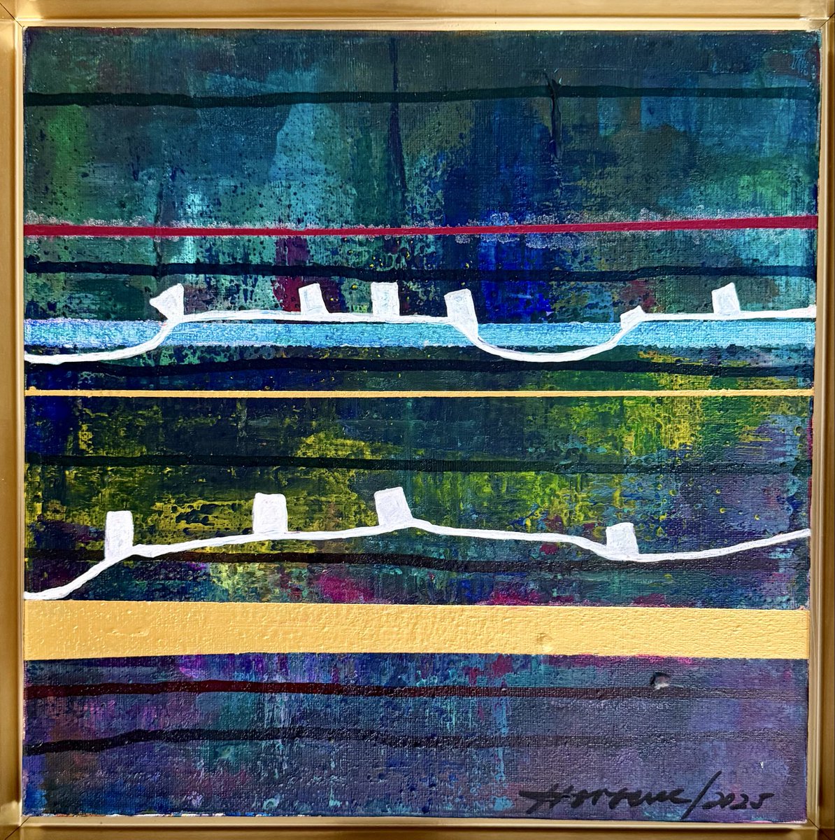 Horocue. Hitos en el tiempo. 2025. Acrílico sobre lienzo.