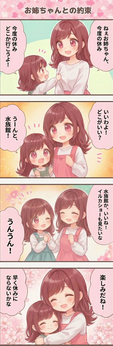 今日の4コマ:お姉ちゃんとの約束
#漫画が読めるハッシュタグ 