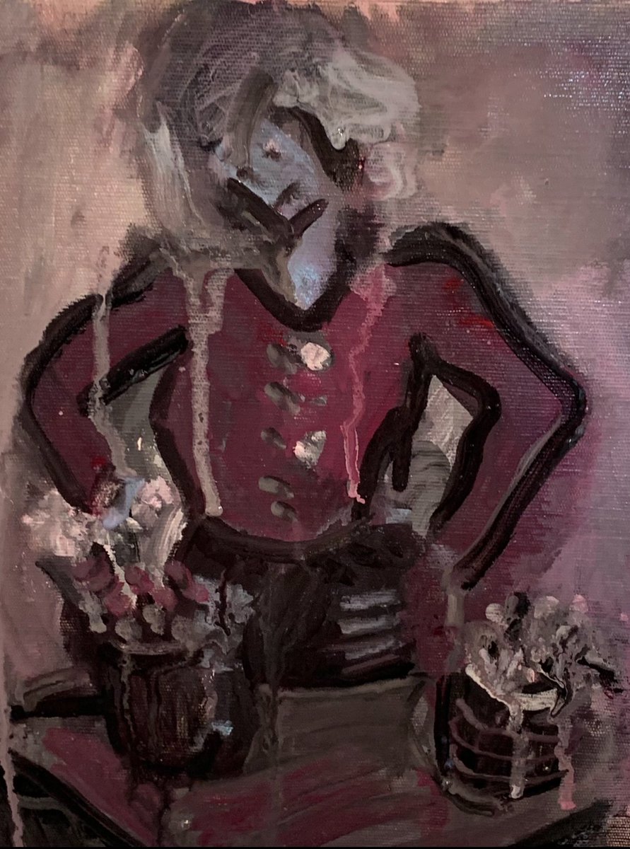 bettynajafi's tweet photo. Gm!🖤

'𝗘𝗺𝗯𝗿𝗮𝗰𝗲 𝗶𝗻 𝗚𝗹𝗼𝗼𝗺'

'In mauve shadows, arms cradle the ache unseen, Watching blooms wilt in silence, a gloom  serene.' 

part of ICONÆ
Curated by @CinziaGabrielPH 🖤
now  LIVE on @objktcom

𝟭/𝟭
𝟳𝟳 𝗫𝗧𝗭
Acrylic on canvas🔗 https://t.co/ySvz4wI813