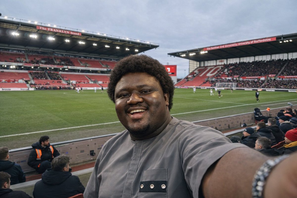 Went to my first English game today.

Stole City vs Fulham. FA Cup,

Here to watch Iwobi, Bassey and Chukwueze.

Thank you Odumodu ❤️