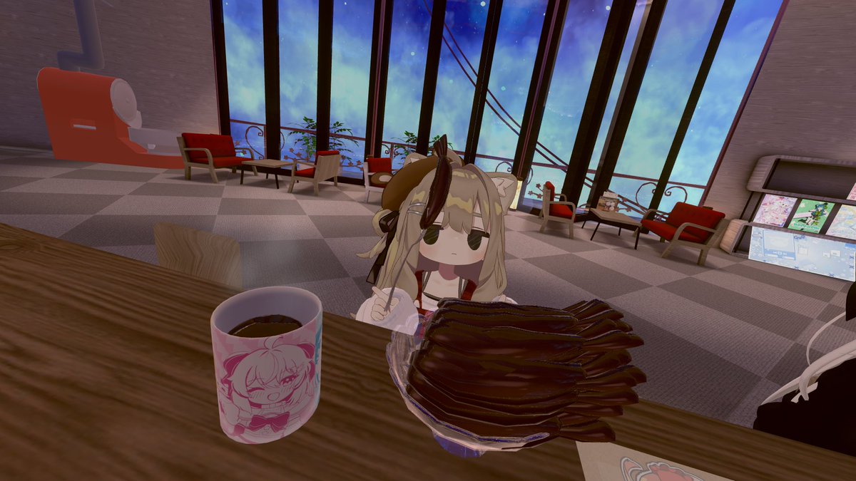 はぴばれ～！ 入場すぐにしあさんにチョコ食べさせてくれてハピ