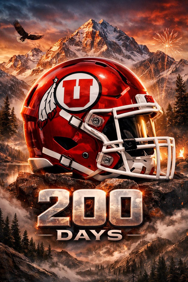 2️⃣0️⃣0️⃣ 𝐃𝐀𝐘𝐒 - 𝐆𝐎 𝐔𝐓𝐄𝐒‼️

#GoUtes | <a href="/Utah_Football/">Utah Football</a>