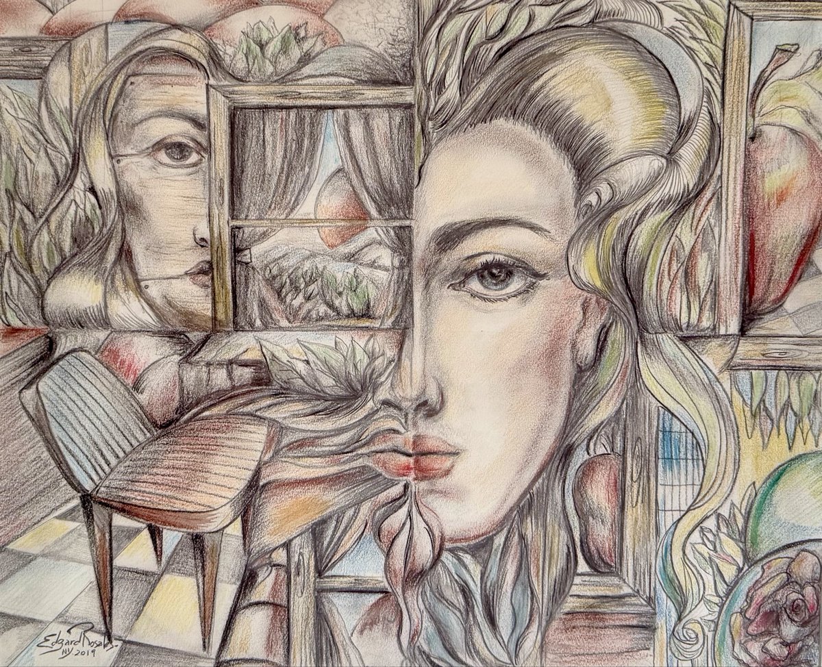 Edgar Rosales. Sin título. Crayones sobre papel. New York, 2019.