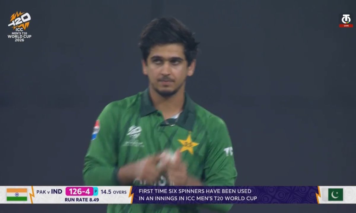 भारत का स्कोर 126 रन 14.5 ओवर 4 विकेट

#INDvsPAK
#IndvsPak2026