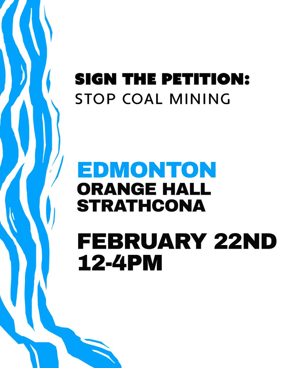 Join us in Edmonton next Sunday! Sign our petition in person, and meet with your fellow community leaders!

You asked, we answered. We've got three campaign launch events across Alberta next weekend!
#waternotcoal #coalpetition #alberta #lethbridge
