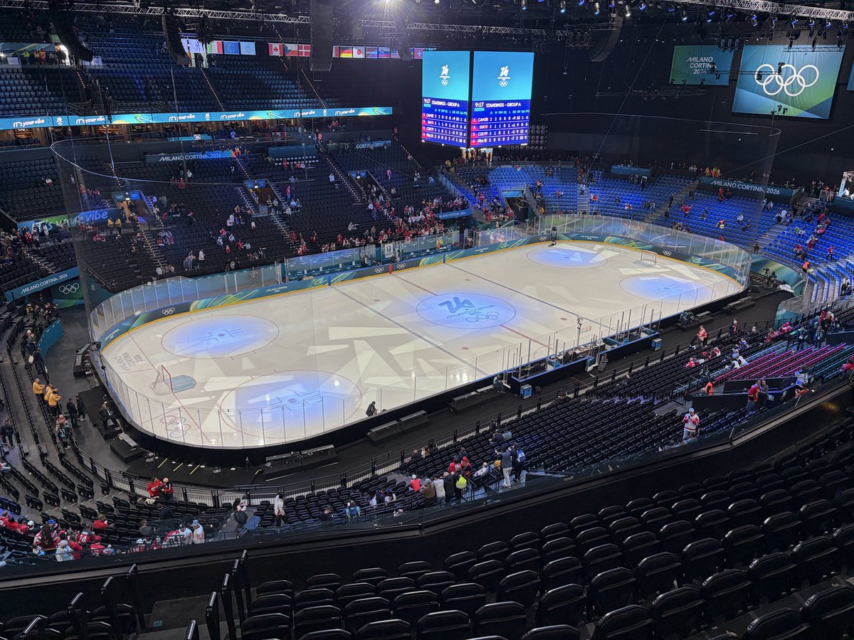 Shout out to meet any fellow journalists at the Santa Giulia Arena to talk about hockey at these awesome Olympics