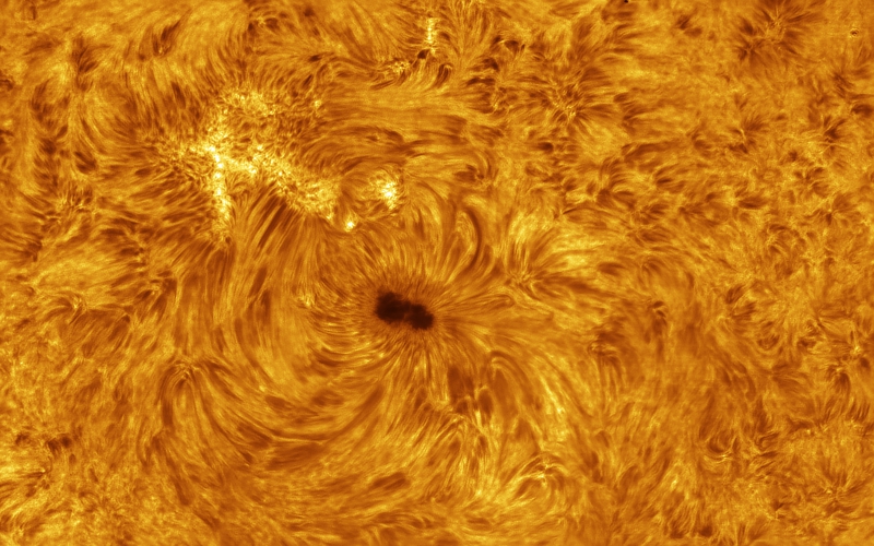 本日の太陽です。　遅い時間に投稿失礼します。　
AR4374附近です。　シーイングもだいぶ良くなりました。
2026.02.15 00:58 UT (09:58 JST)
200mmF12 x2.5, Daystar QuantumSE 0.28Å, ASI-174MM, Pentax MS-5 NS5000