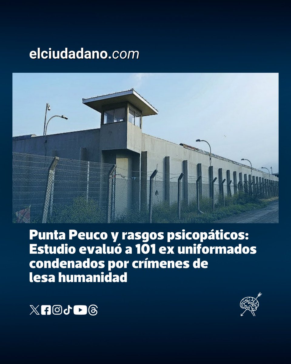 El_Ciudadano's tweet image. Un estudio publicado en Journal of Criminal Justice evaluó al 84% de los condenados de Punta Peuco con el test de Robert Hare. Constituye el primer estudio científico directo sobre violadores de derechos humanos en Chile y revela un hallazgo: los evaluados obtuvieron un puntaje