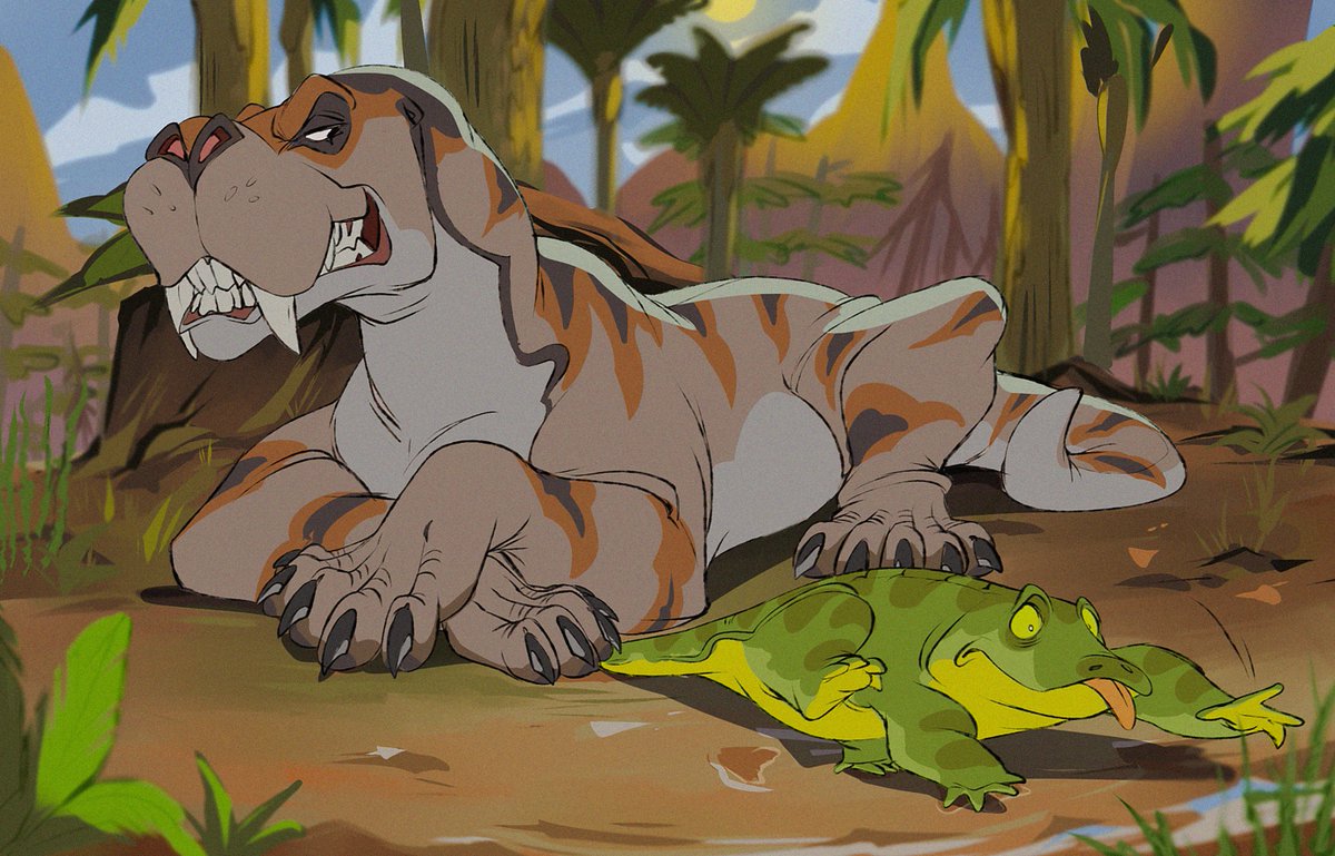 KonnestraSketch's tweet image. A permian scene~