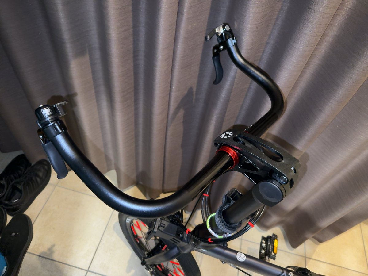 taka0815's tweet photo. #DAHON #K9X に取り付けてみる。バーコンが取り付けられるのがうれしい。#dahonk9x #origin8 #bicycle https://t.co/G8B2oanKqt