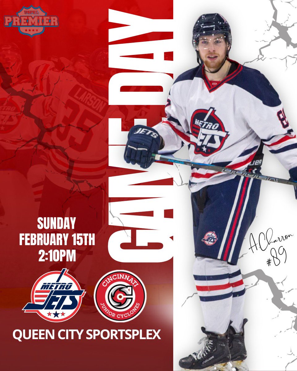 MetroJetsHockey's tweet photo. 👸 OFF TO SEE THE QUEEN… CITY 👸 

The #MetroJets are on the road today to play the Cincinnati Jr. Cyclones at 2:10pm from the Queen City Sportsplex. 

Stream the game live at https://t.co/oDWZgMZV0w and also check the comments here for updates.

#PlayLikeBray https://t.co/CF7vHRSipr